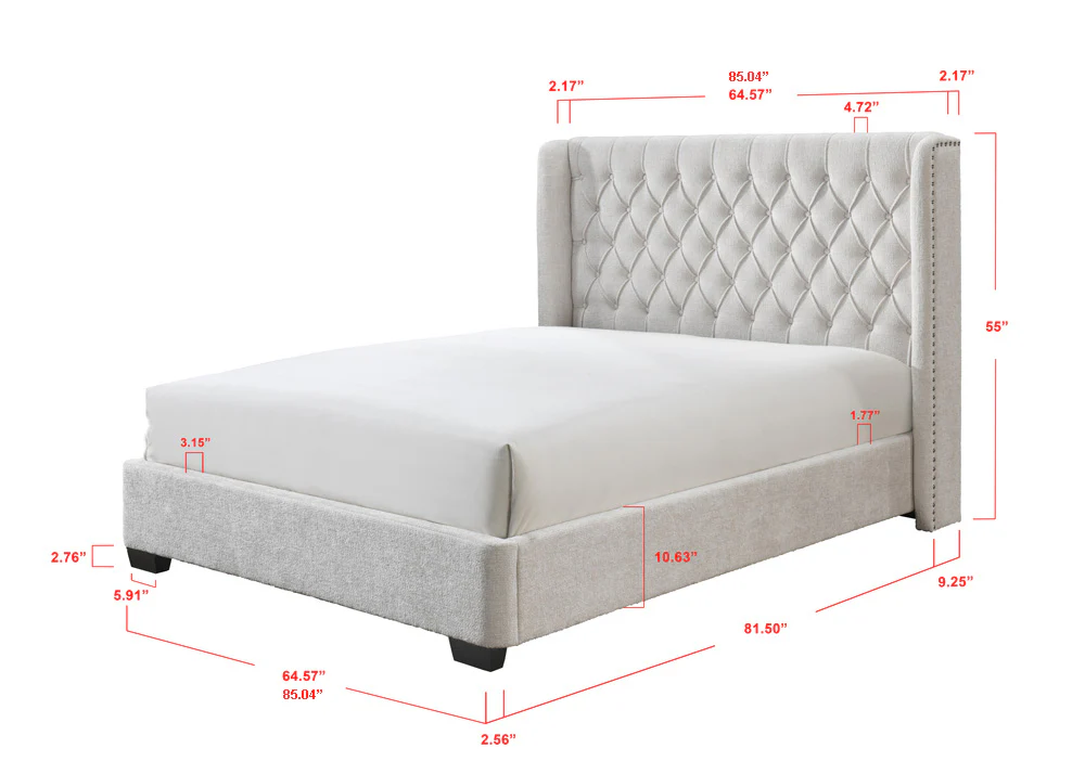 Daphne Bed L.Grey Tweed