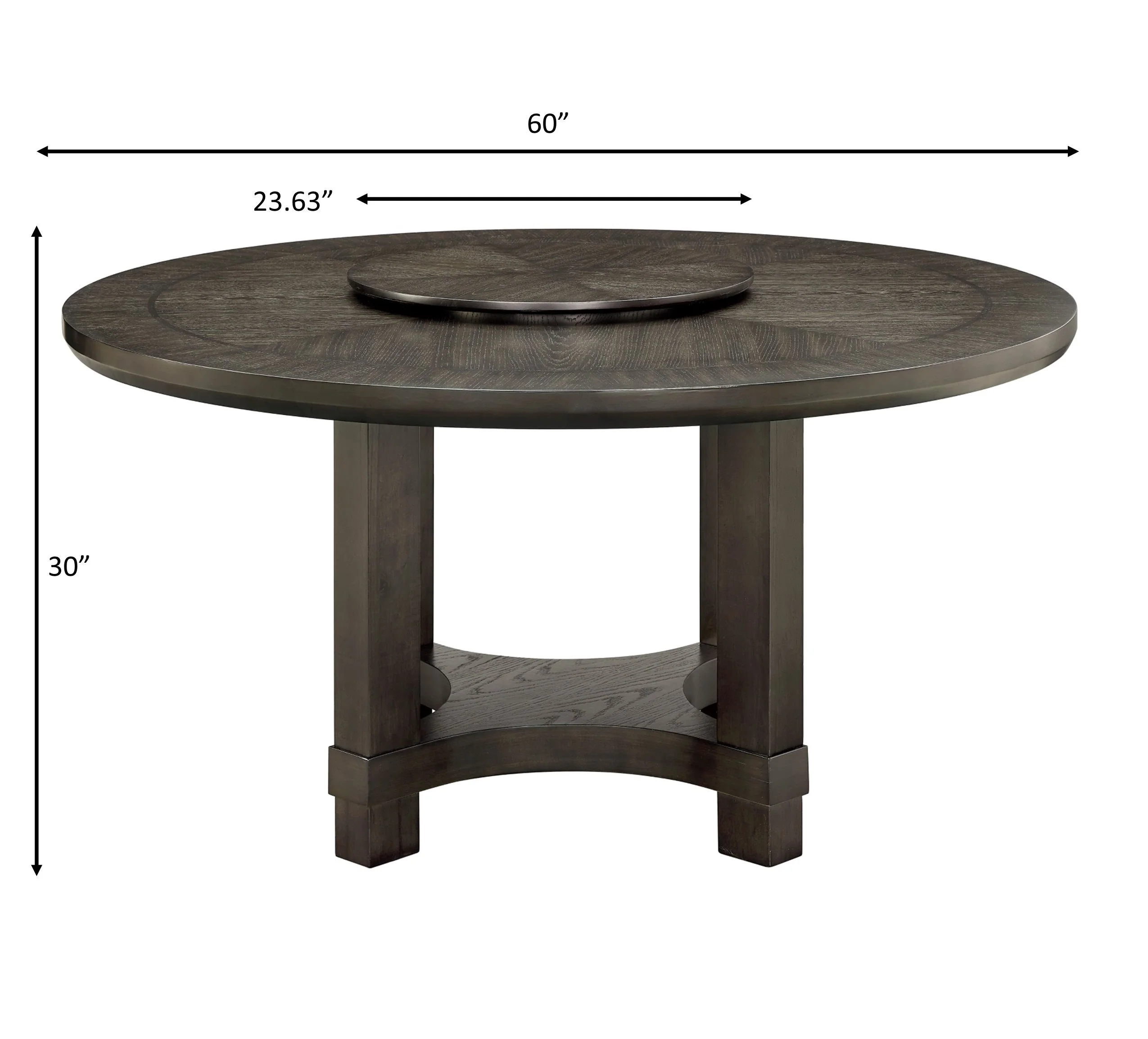 Jeffries Round Table W/ Lazy Susan