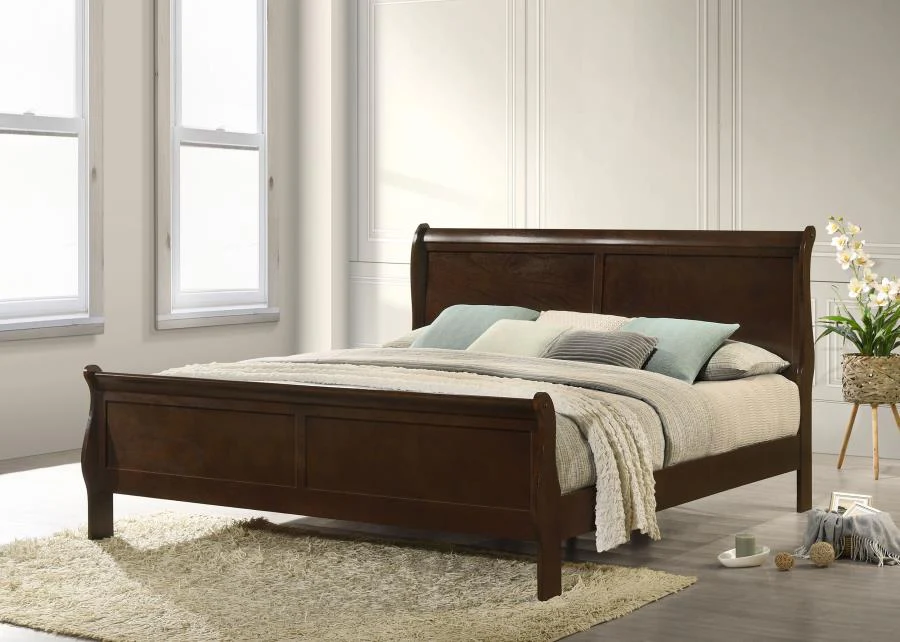 Louis Philippe - Panel Sleigh Bed