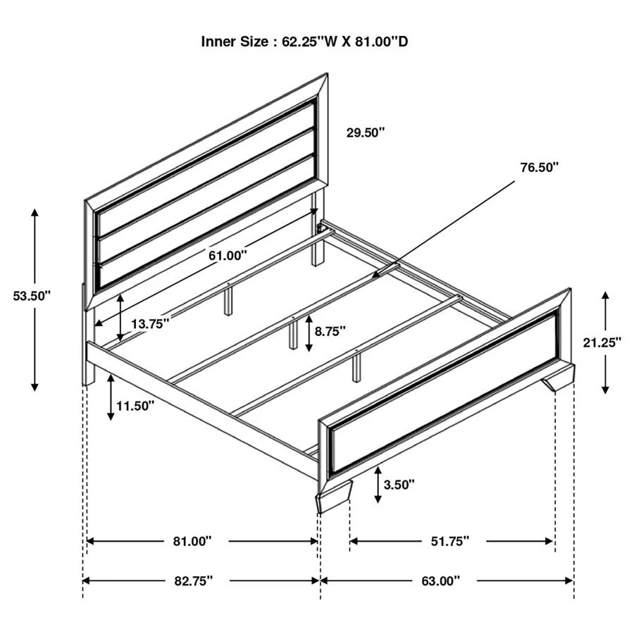 Kauffman - Panel Bed