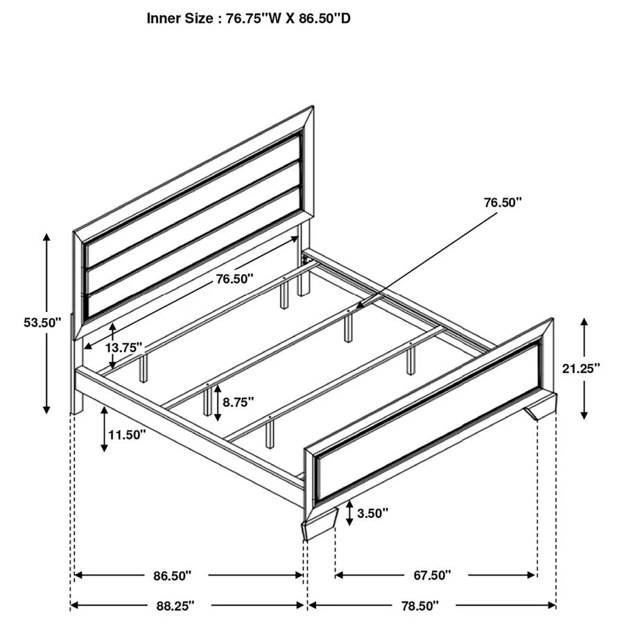 Kauffman - Panel Bed