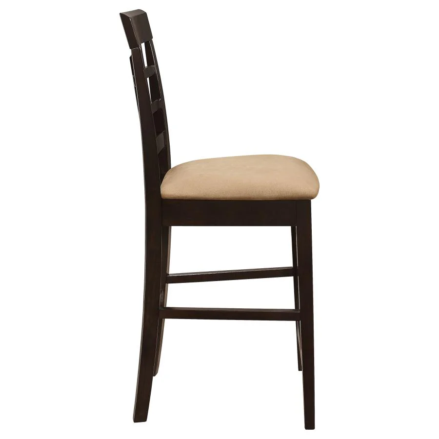 Gabriel - Lattice Back Counter Chair (Set of 2) - Cappuccino