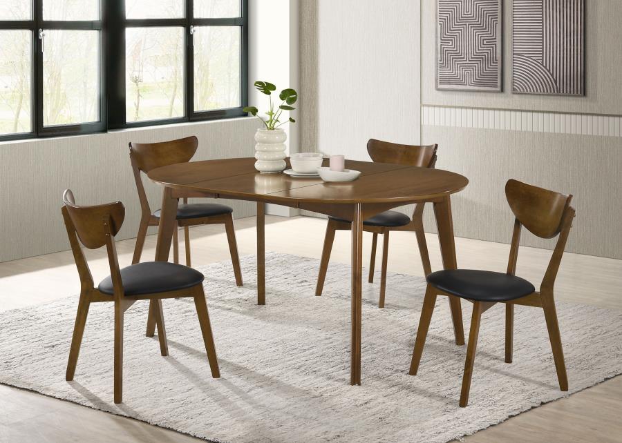 Jedda - Oval Extension Leaf Dining Table - Dark Walnut
