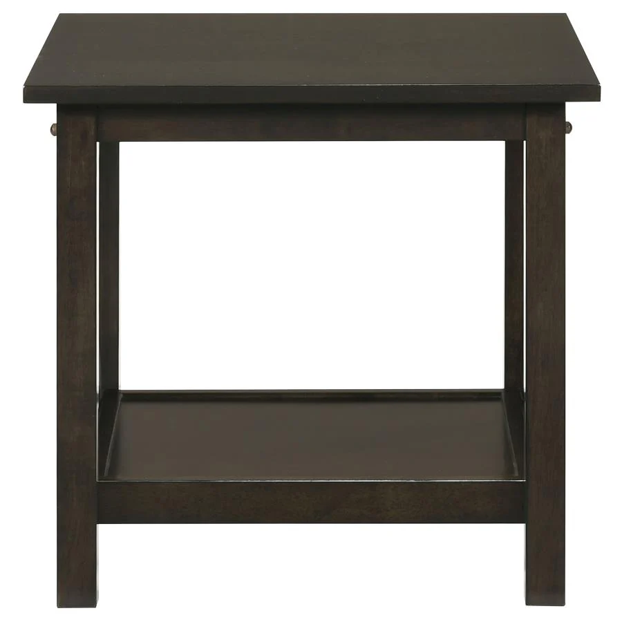 Rachelle - 3 Piece Rectangular Coffee Table Set - Deep Merlot