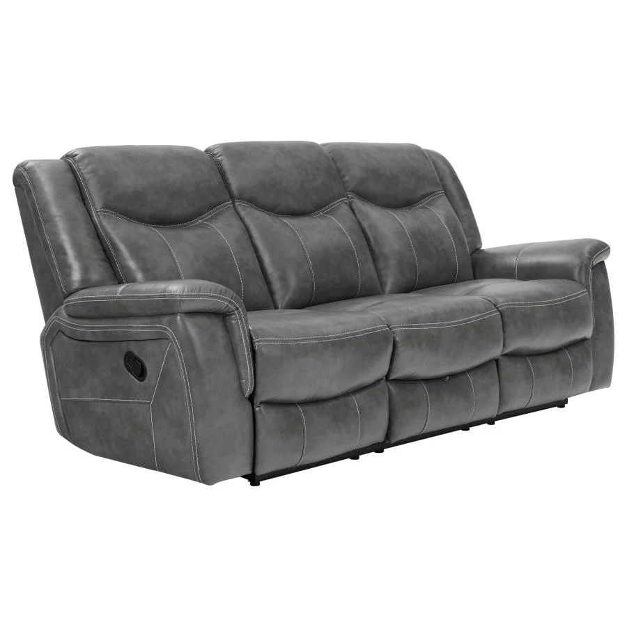 6896-conrad-upholstered-padded-arm-motion-sofa-gray-1.webp Conrad - Upholstered Padded Arm Motion Sofa - Gray