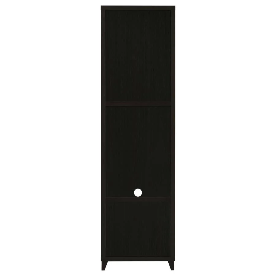 Lewes - 4-Shelf Engineered Wood Media Tower - Cappuccino