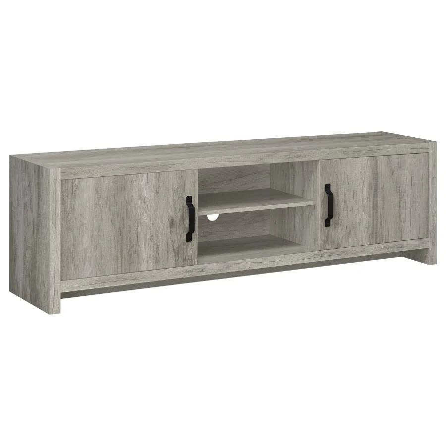 Burke - 2 Door Engineered Wood TV Stand - Gray Driftwood
