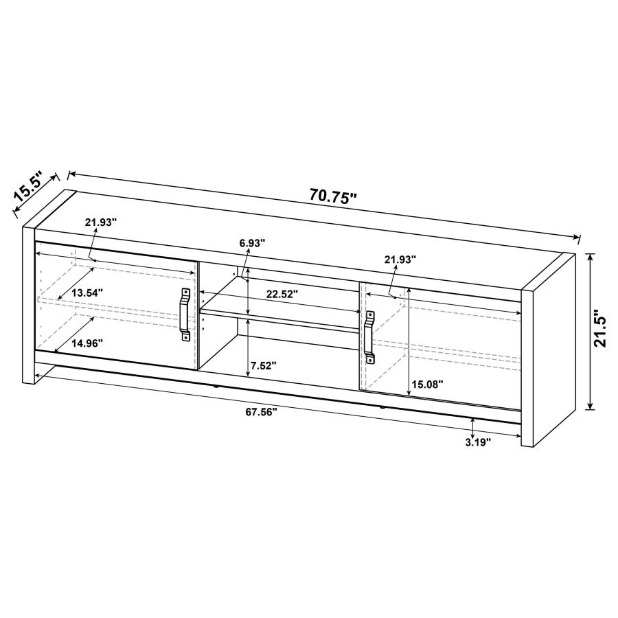 Burke - 2 Door Engineered Wood TV Stand - Gray Driftwood