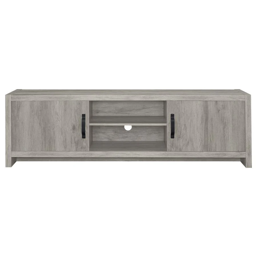 Burke - 2 Door Engineered Wood TV Stand - Gray Driftwood