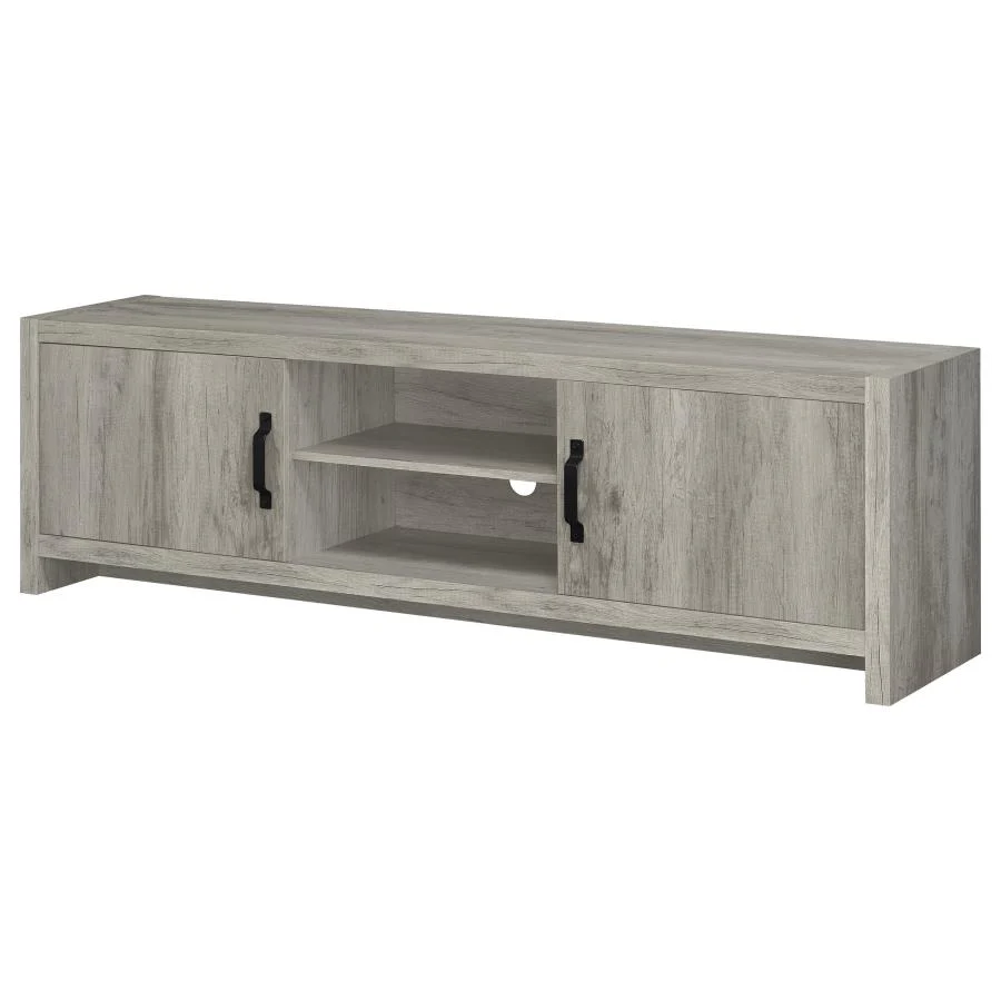 Burke - 2 Door Engineered Wood TV Stand - Gray Driftwood