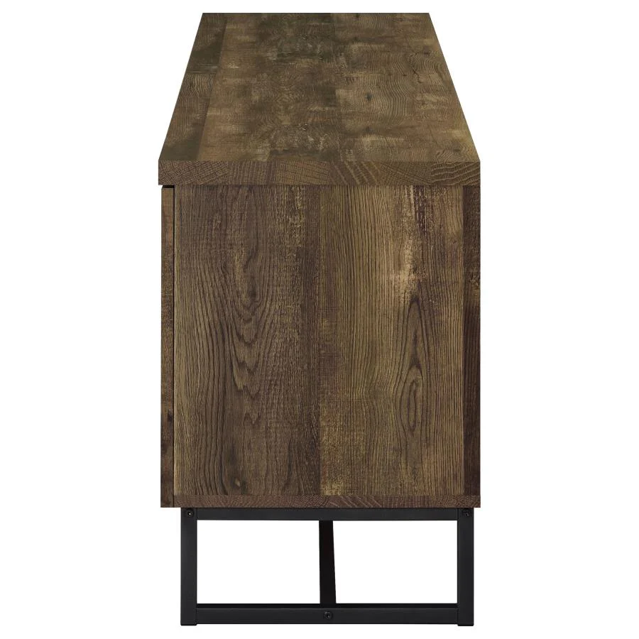 Myles - 2 Door Engineered Wood TV Stand - Rustic Oak