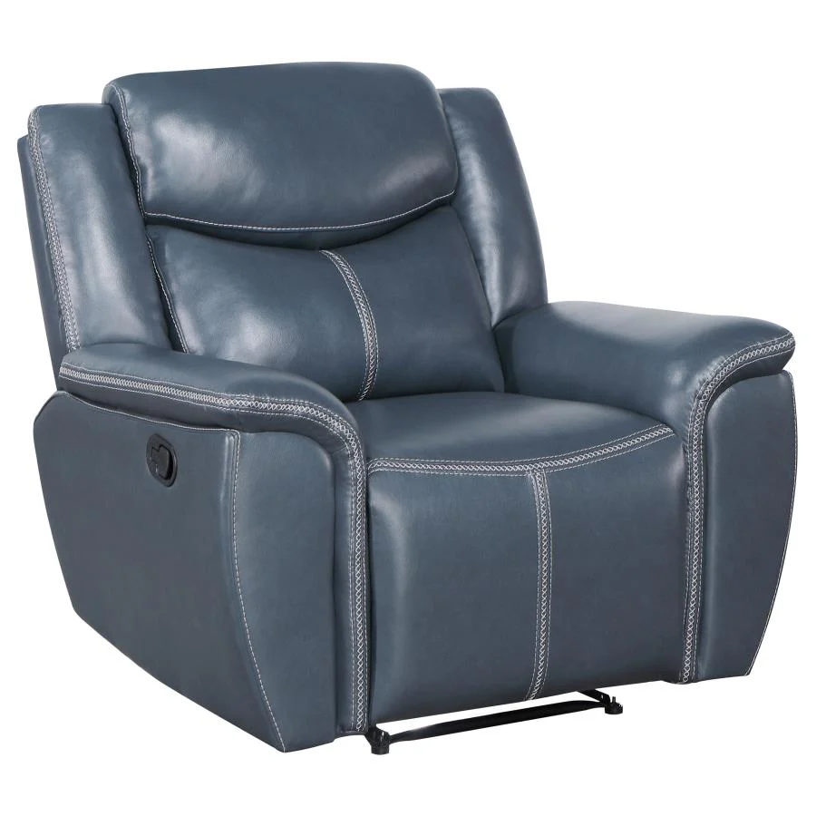 6910-sloane-upholstered-padded-arm-recliner-chair-blue-1.webp Sloane - Upholstered Padded Arm Recliner Chair - Blue