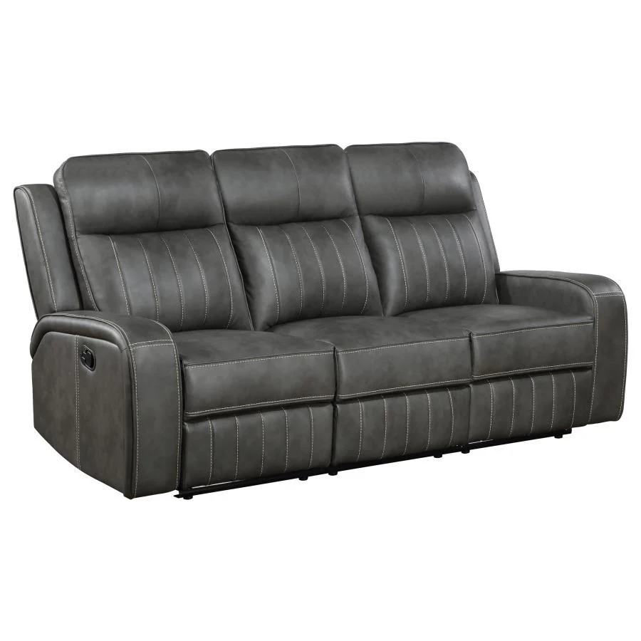 6912-raelynn-upholstered-track-arm-motion-sofa-gray-1.webp Raelynn - Upholstered Track Arm Motion Sofa - Gray
