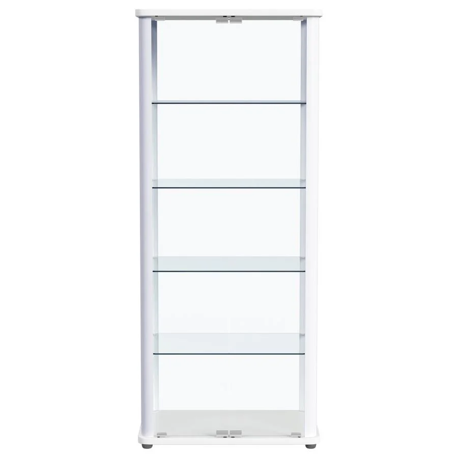 Aero - 5-Shelf Display Curio Cabinet With Led Lighting