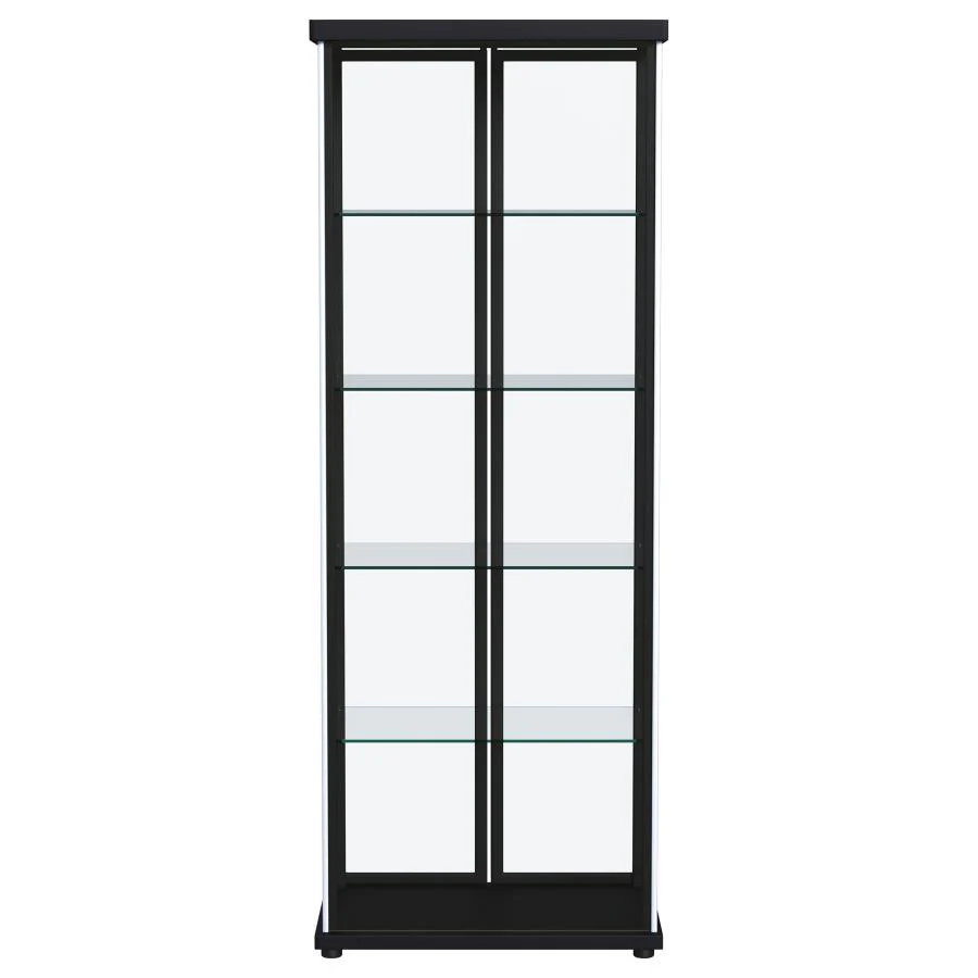 Aero - 5-Shelf Display Curio Cabinet With Led Lighting