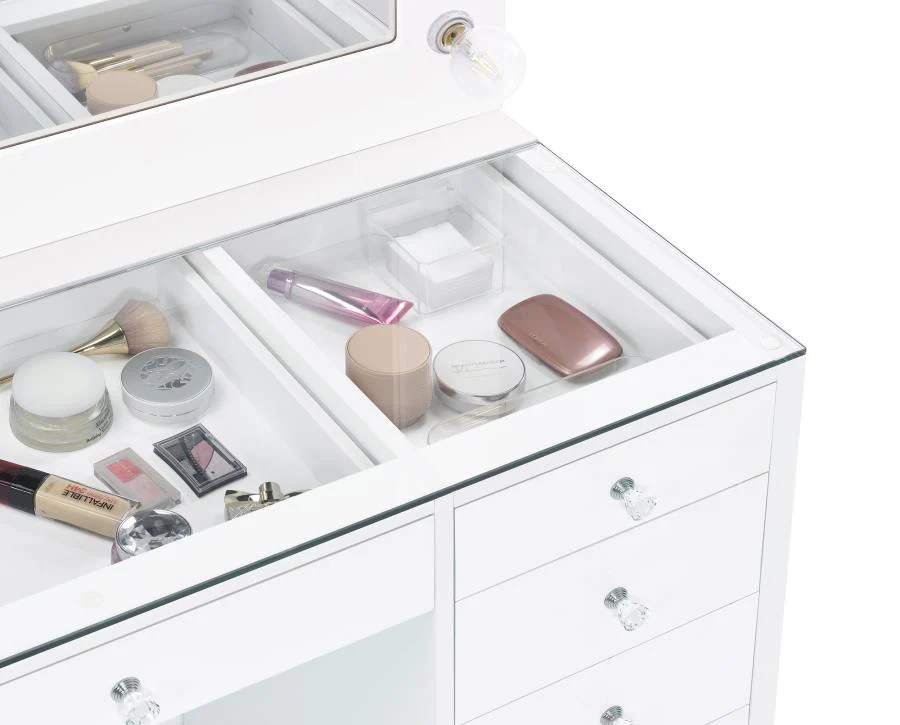 Acena - 7-Drawer Vanity Set With Lighting
