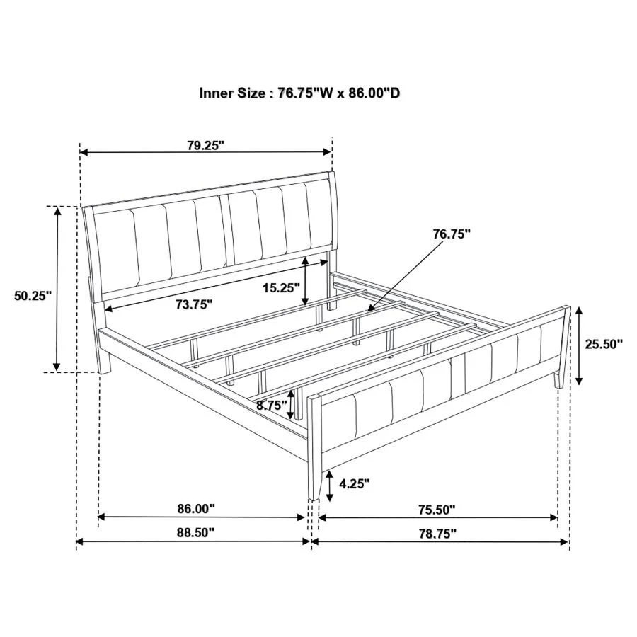 Carlton - Wood Panel Bed