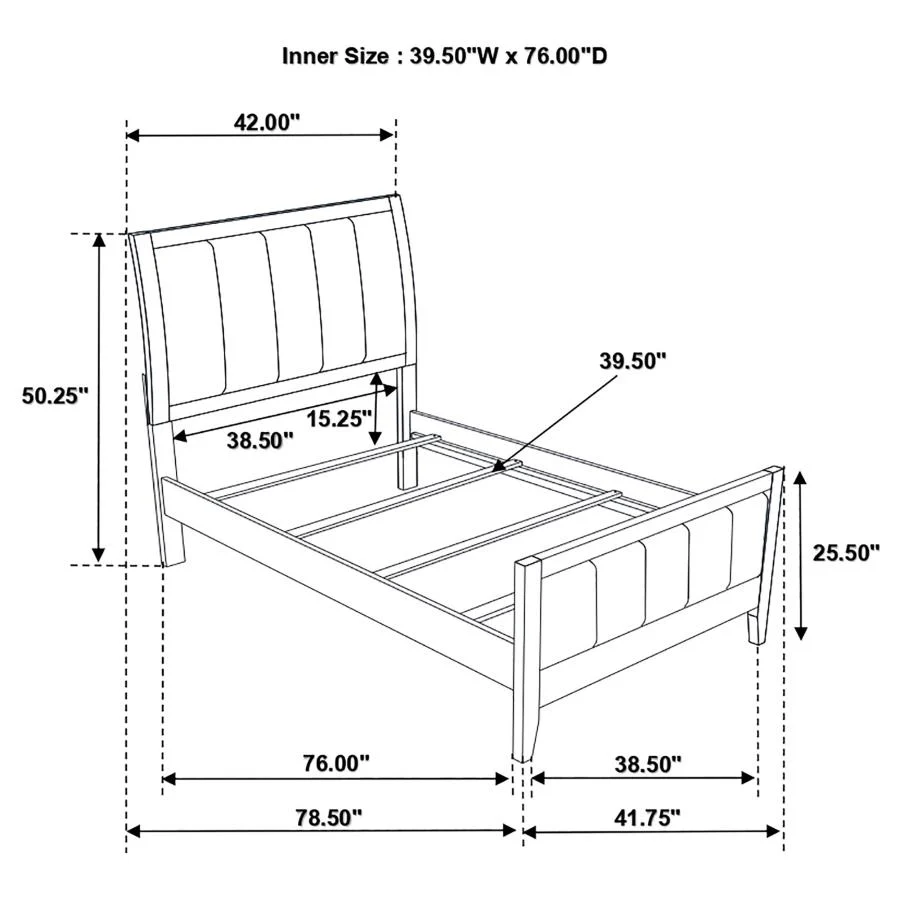 Carlton - Wood Panel Bed