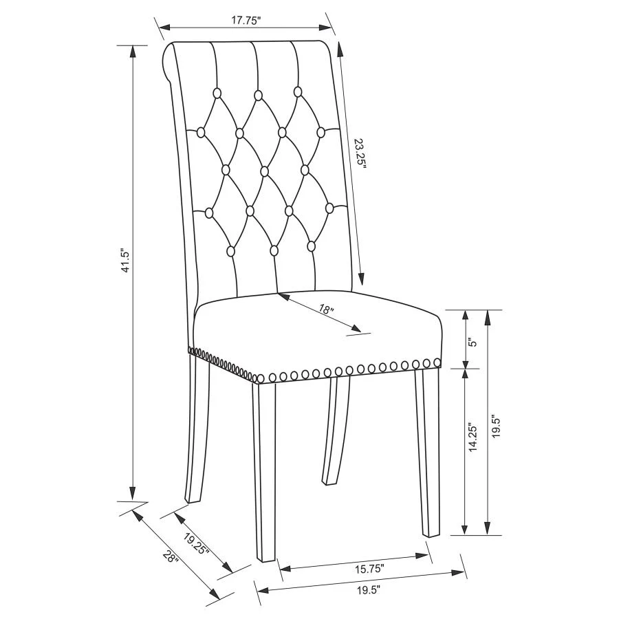 Alana - Upholstered Dining Side Chair (Set of 2)