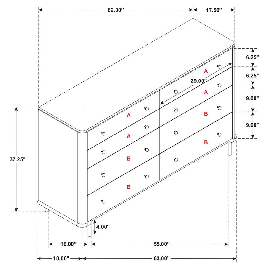 Arini - 8-Drawer Dresser