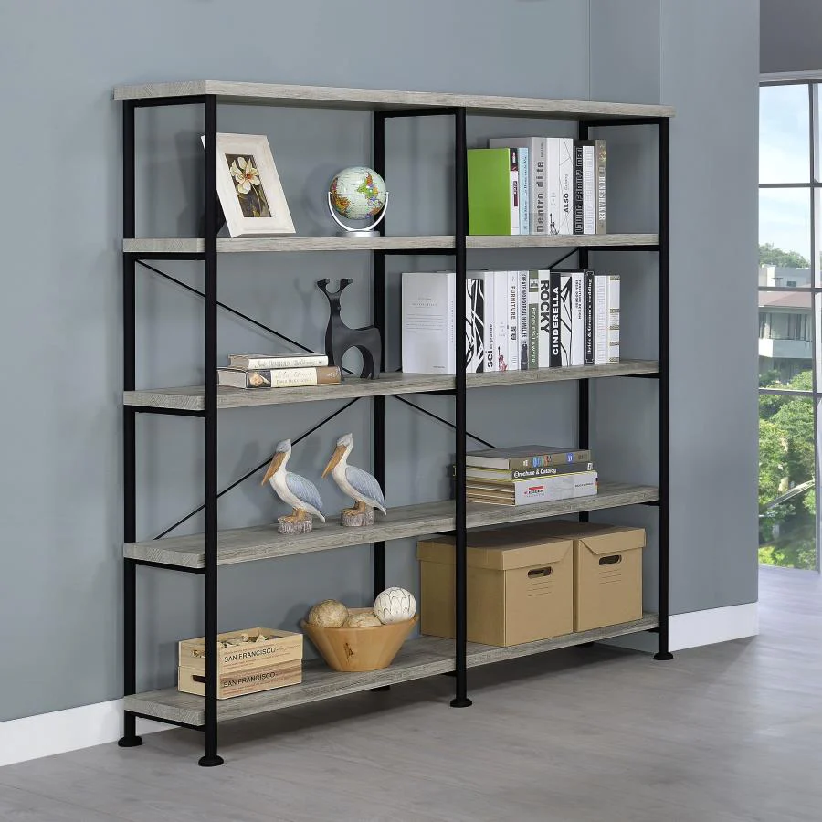 7116-analiese-4-shelf-double-bookshelf-4.webp Analiese - 4-Shelf Double Bookshelf