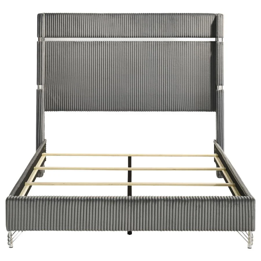 Lucia - Upholstered Wingback Bed