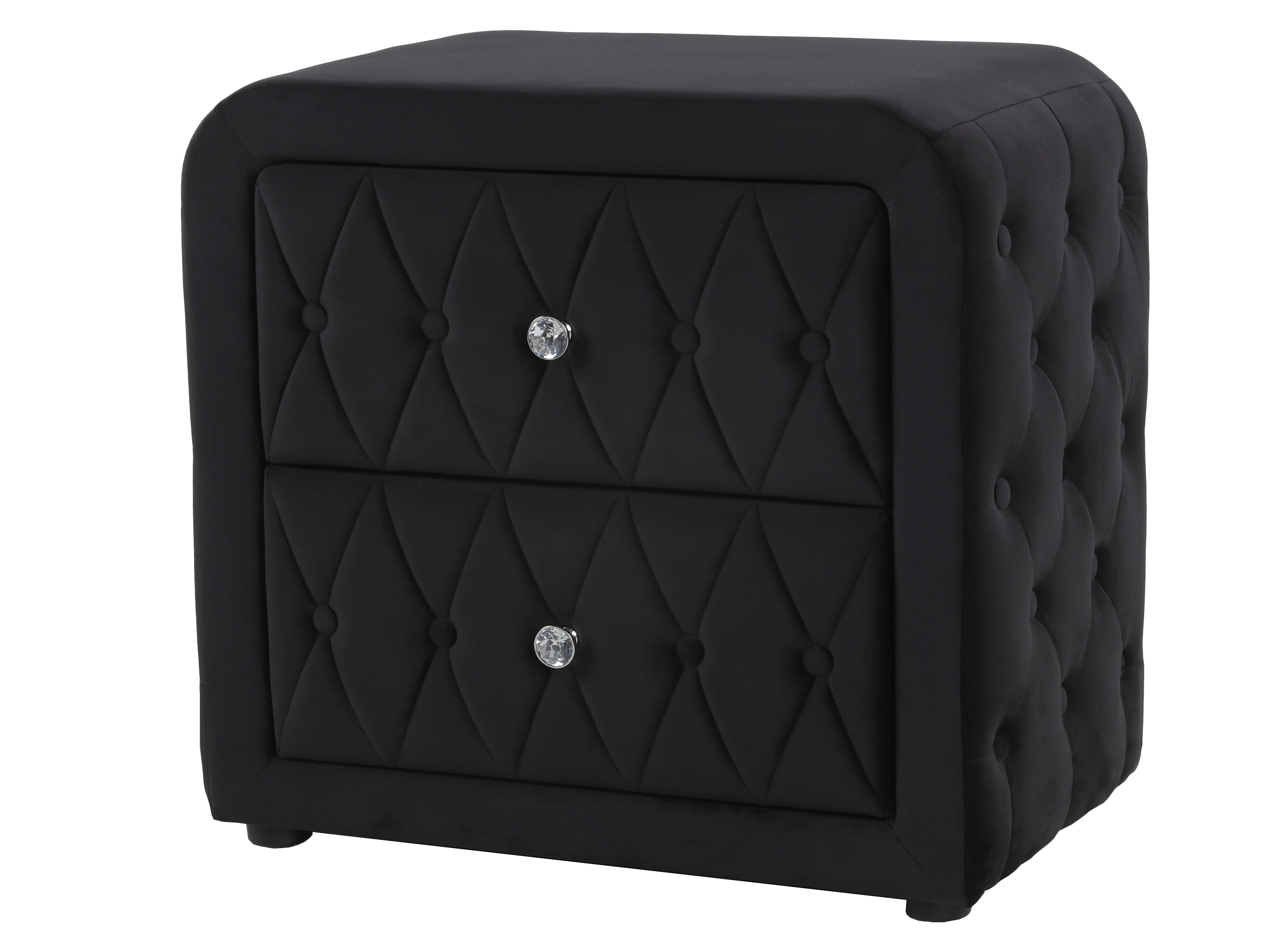 714-black-velvet-2-drawer-nightstand-1.webp Black Velvet 2-Drawer Nightstand