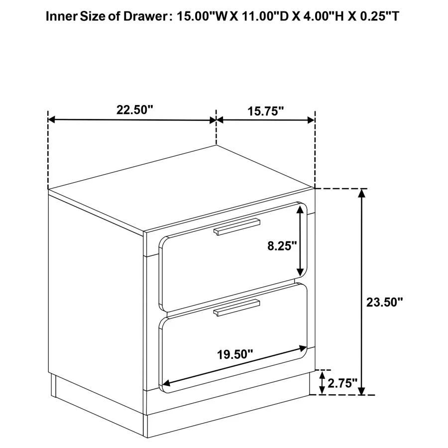 Caraway - 2-Drawer Nightstand