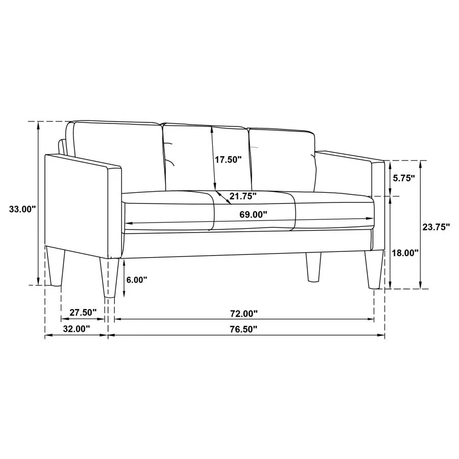 Ruth - Upholstered Track Arm Sofa
