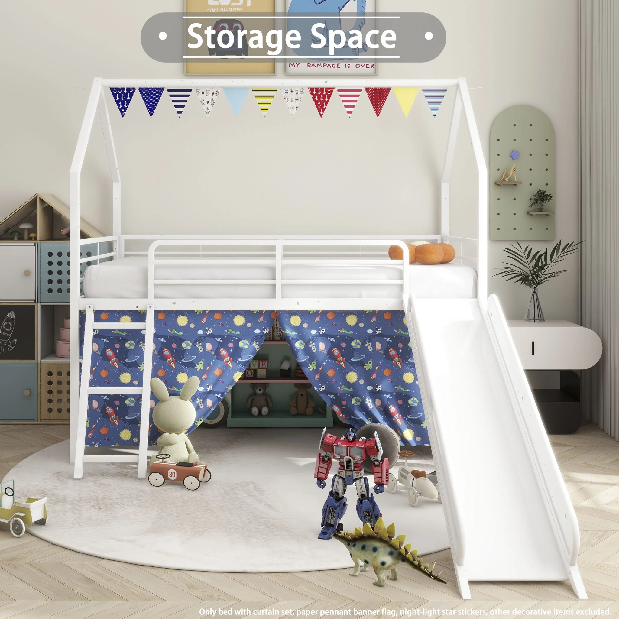 716-jack-house-loft-bed-with-slide-and-curtain-set-13.webp Jack - House Loft Bed With Slide And Curtain Set