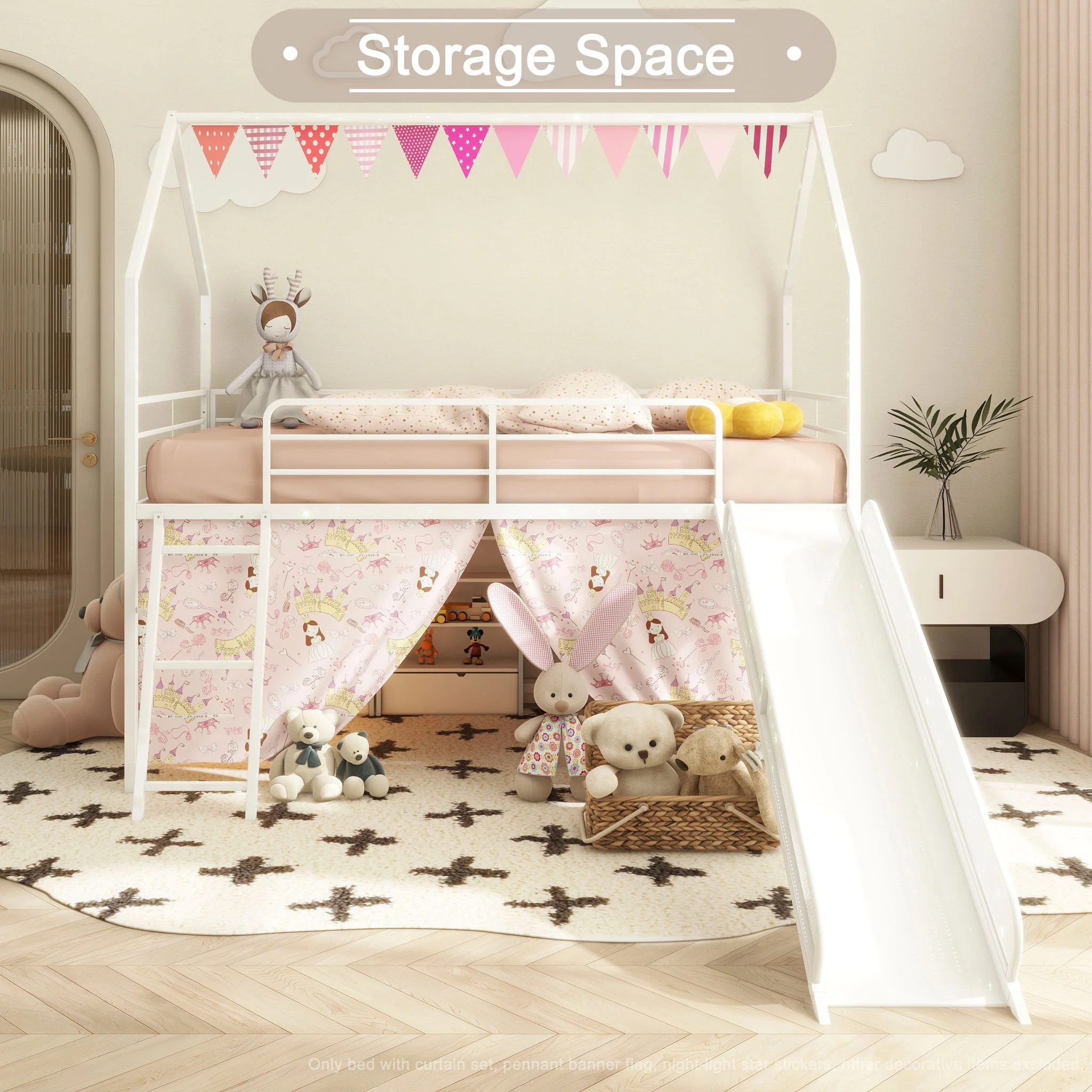 716-jack-house-loft-bed-with-slide-and-curtain-set-28.webp Jack - House Loft Bed With Slide And Curtain Set