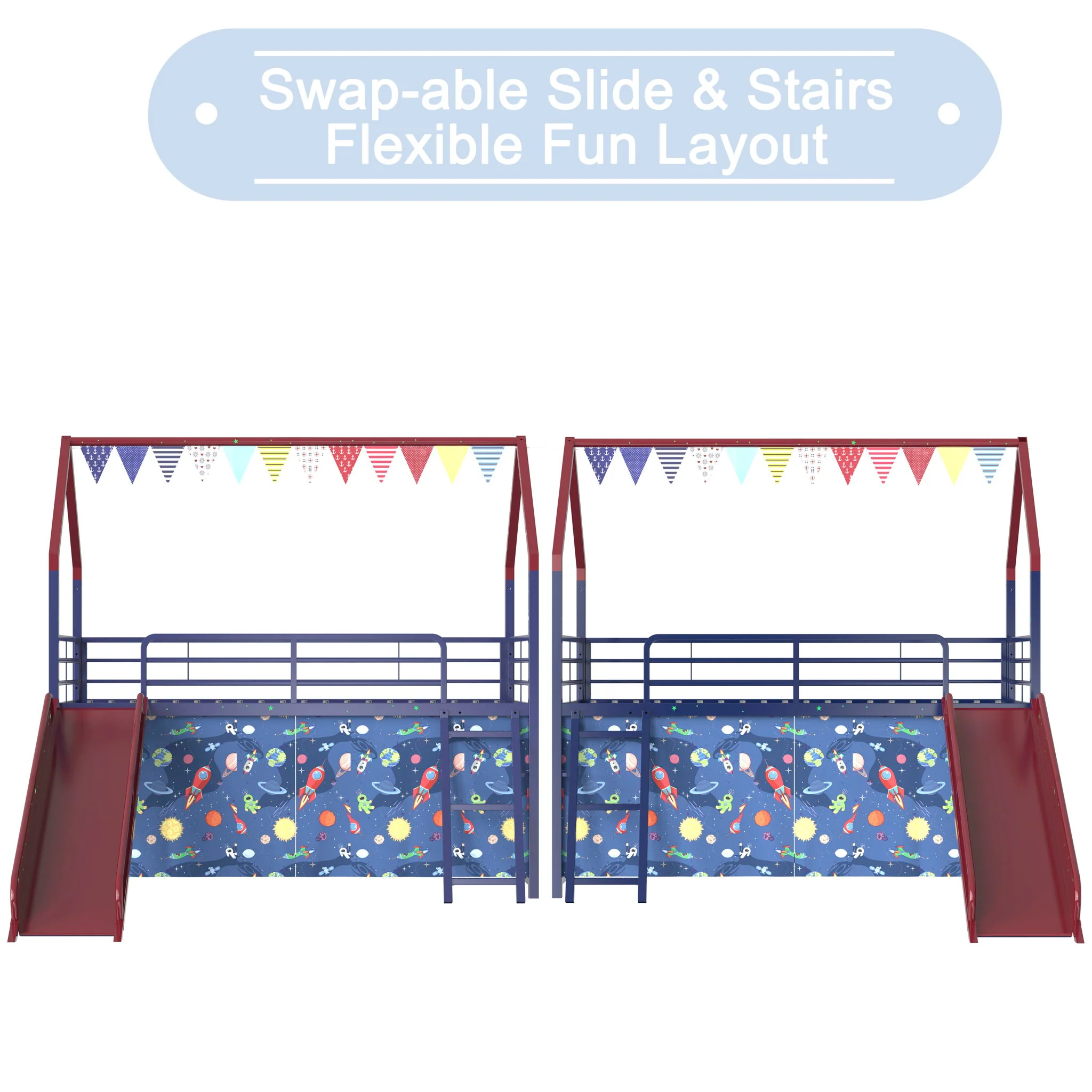 716-jack-house-loft-bed-with-slide-and-curtain-set-47.webp Jack - House Loft Bed With Slide And Curtain Set