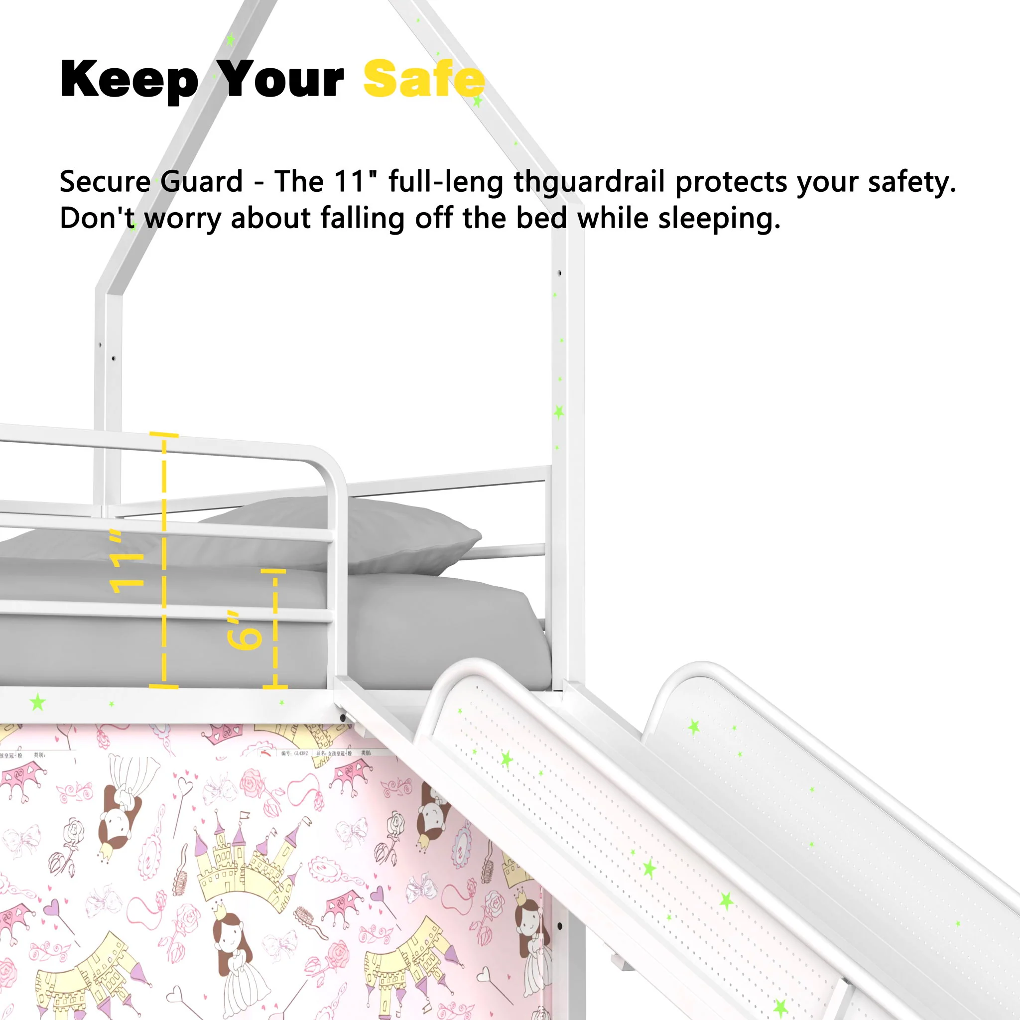716-jack-house-loft-bed-with-slide-and-curtain-set-58.webp Jack - House Loft Bed With Slide And Curtain Set