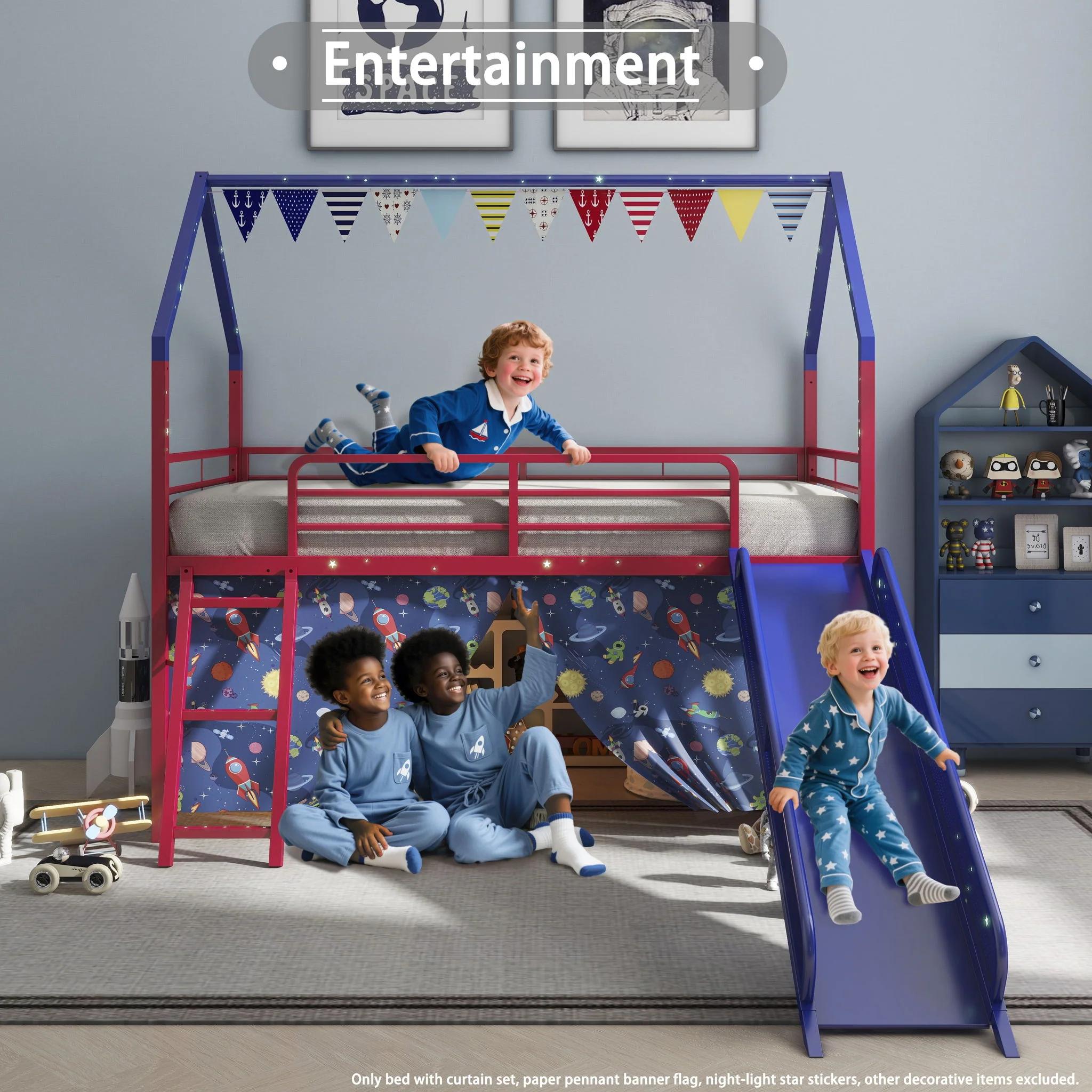 716-jack-house-loft-bed-with-slide-and-curtain-set-69.webp Jack - House Loft Bed With Slide And Curtain Set
