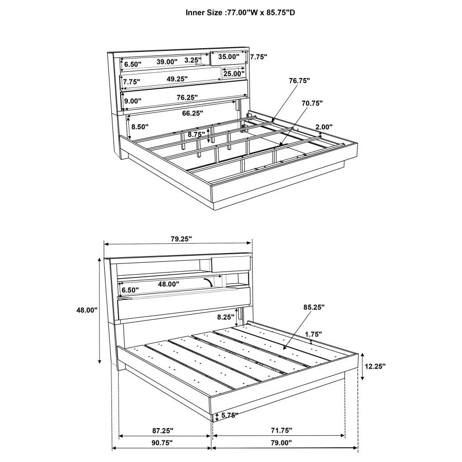 Fenwick - Bed Bookcase Headboard