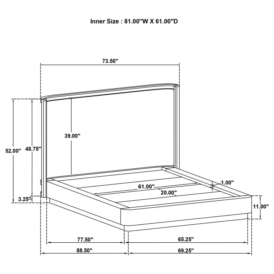 Kailani - Wingback Bed