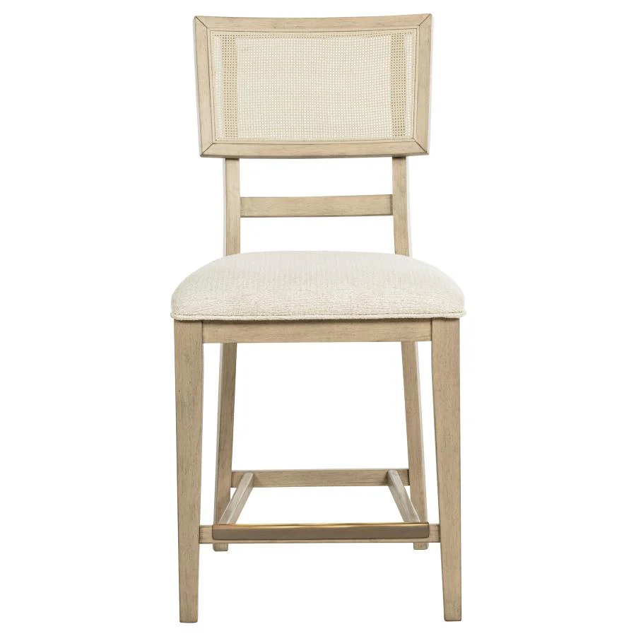 Kailani - Radio Weave Cane Counter Dining Side Chair (Set of 2) - Beige Oak