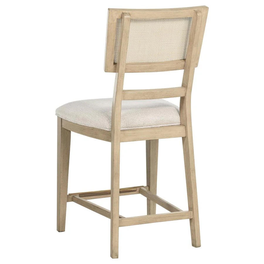 Kailani - Radio Weave Cane Counter Dining Side Chair (Set of 2) - Beige Oak