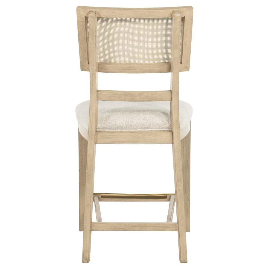 Kailani - Radio Weave Cane Counter Dining Side Chair (Set of 2) - Beige Oak