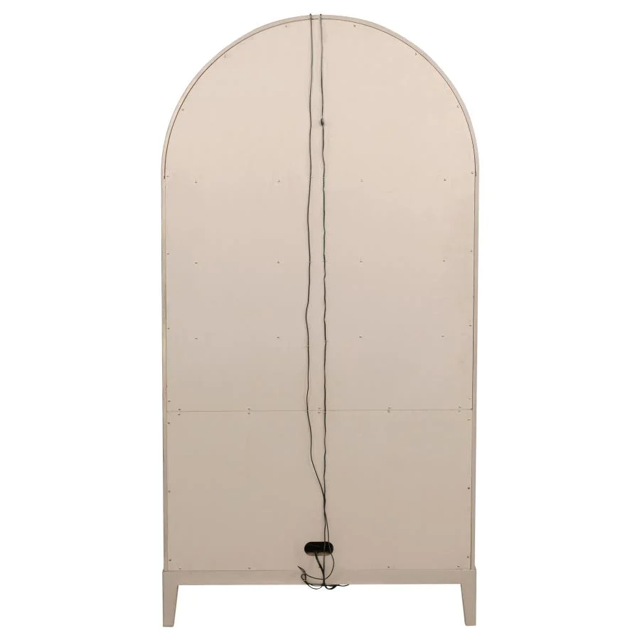 Kailani - 4-Door Cane Dining Vitrine Display Cabinet - Beige Oak