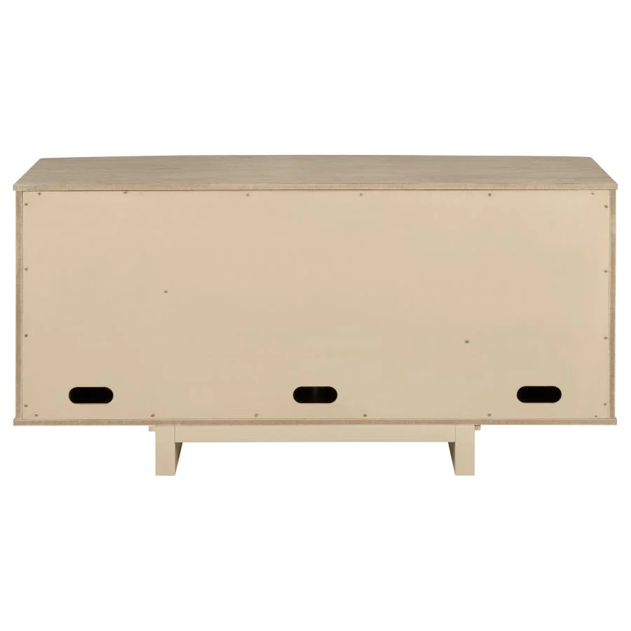 Kailani - 4-Door Cane Sideboard Buffet Cabinet - Beige Oak