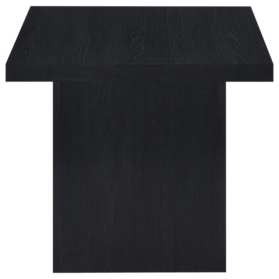 Devar - Square Engineered Laminate End Side Table - Black