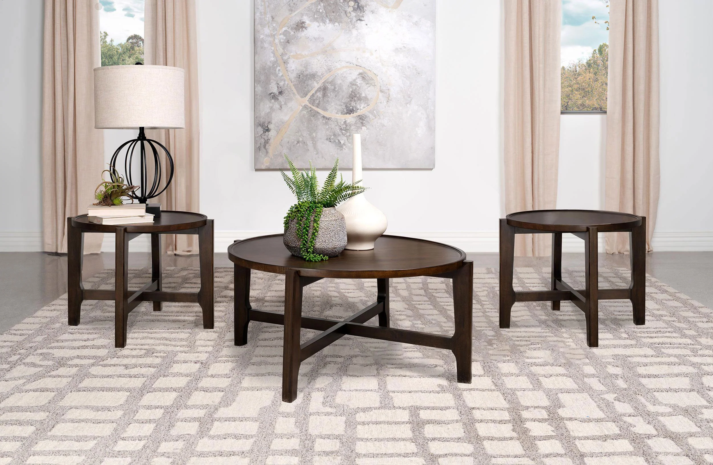 Cota - Solid Wood Coffee And End Table Set