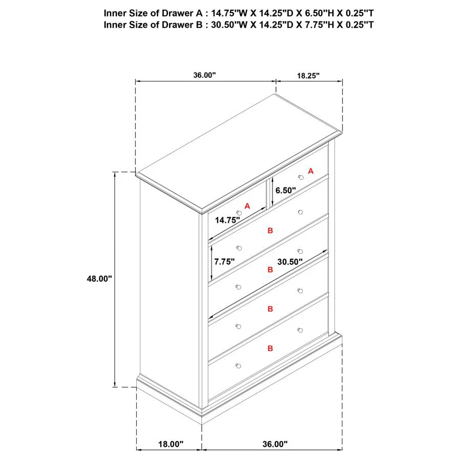 Sumerlin - 6-Drawer Bedroom Chest Of Drawers