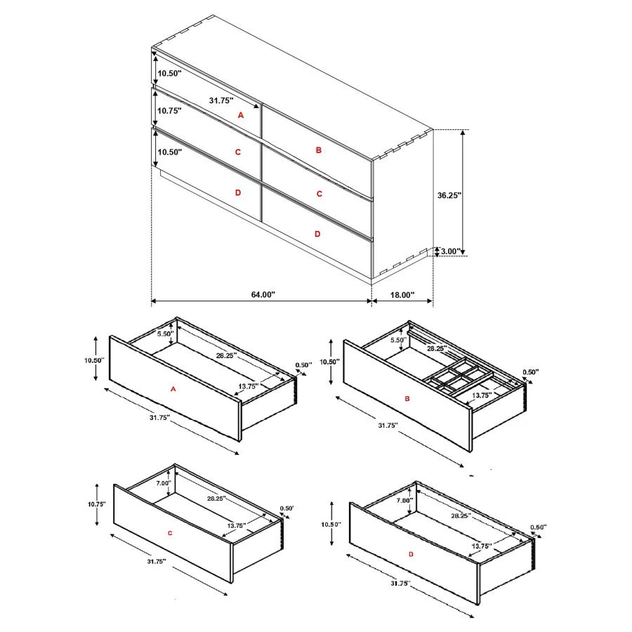 Winslow - 6-Drawer Dresser