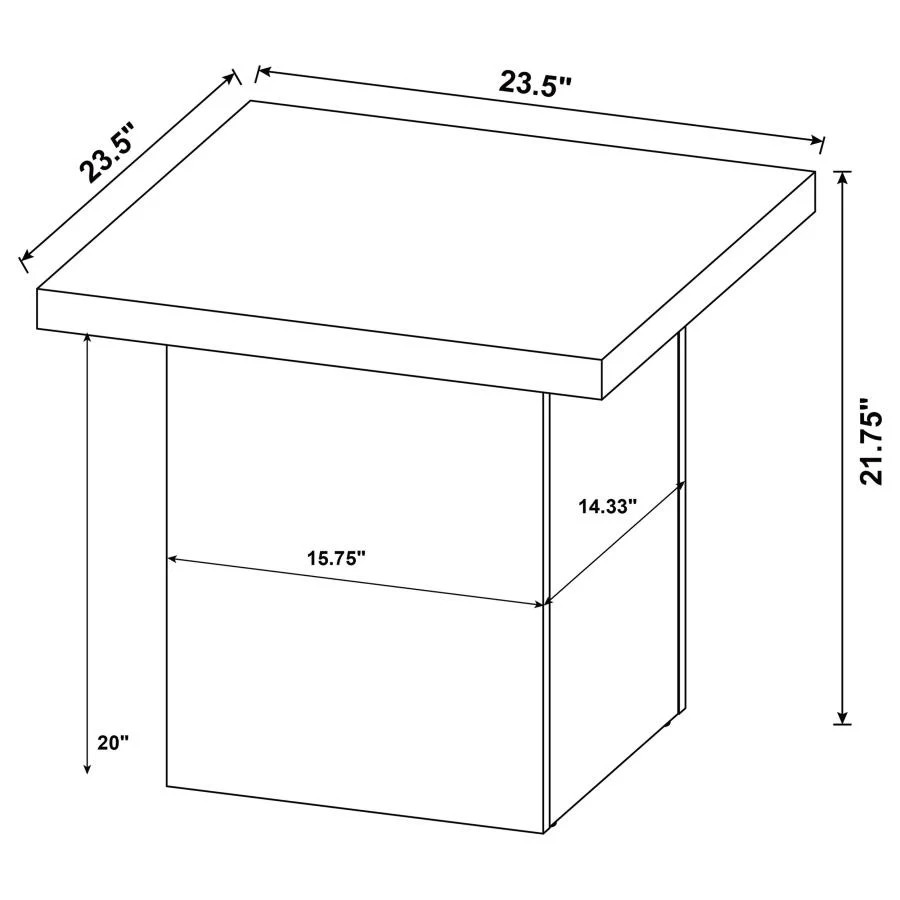 Devar - Square Engineered Wood Table