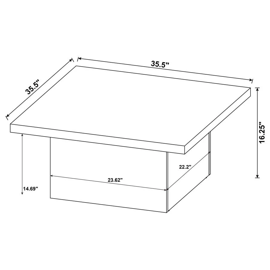 Devar - Square Engineered Wood Table