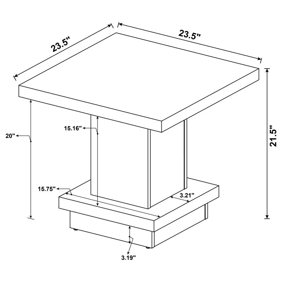 Reston - Square Coffee Table Set