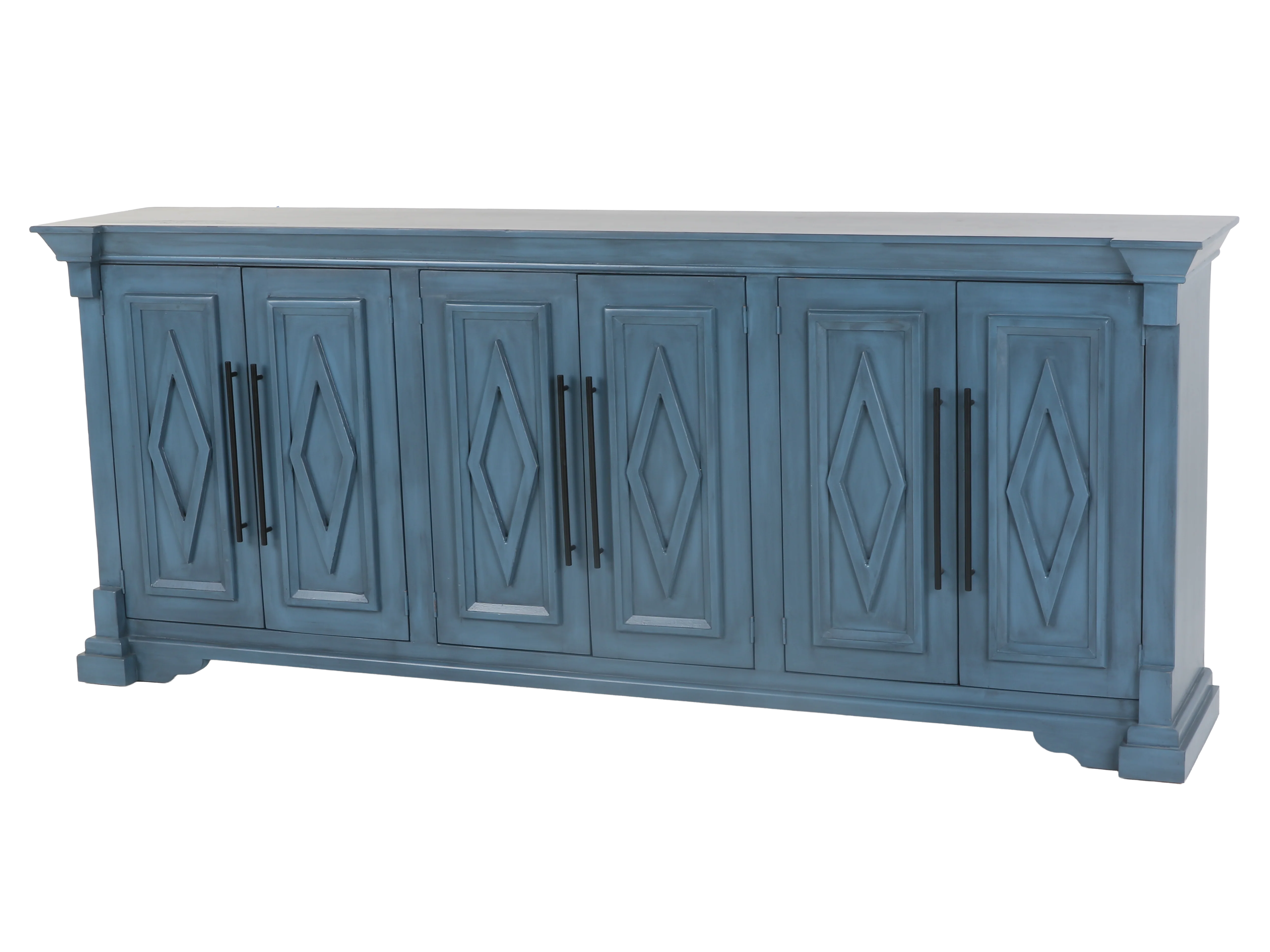 4-Door Sideboard with Diamond Panel Detailing