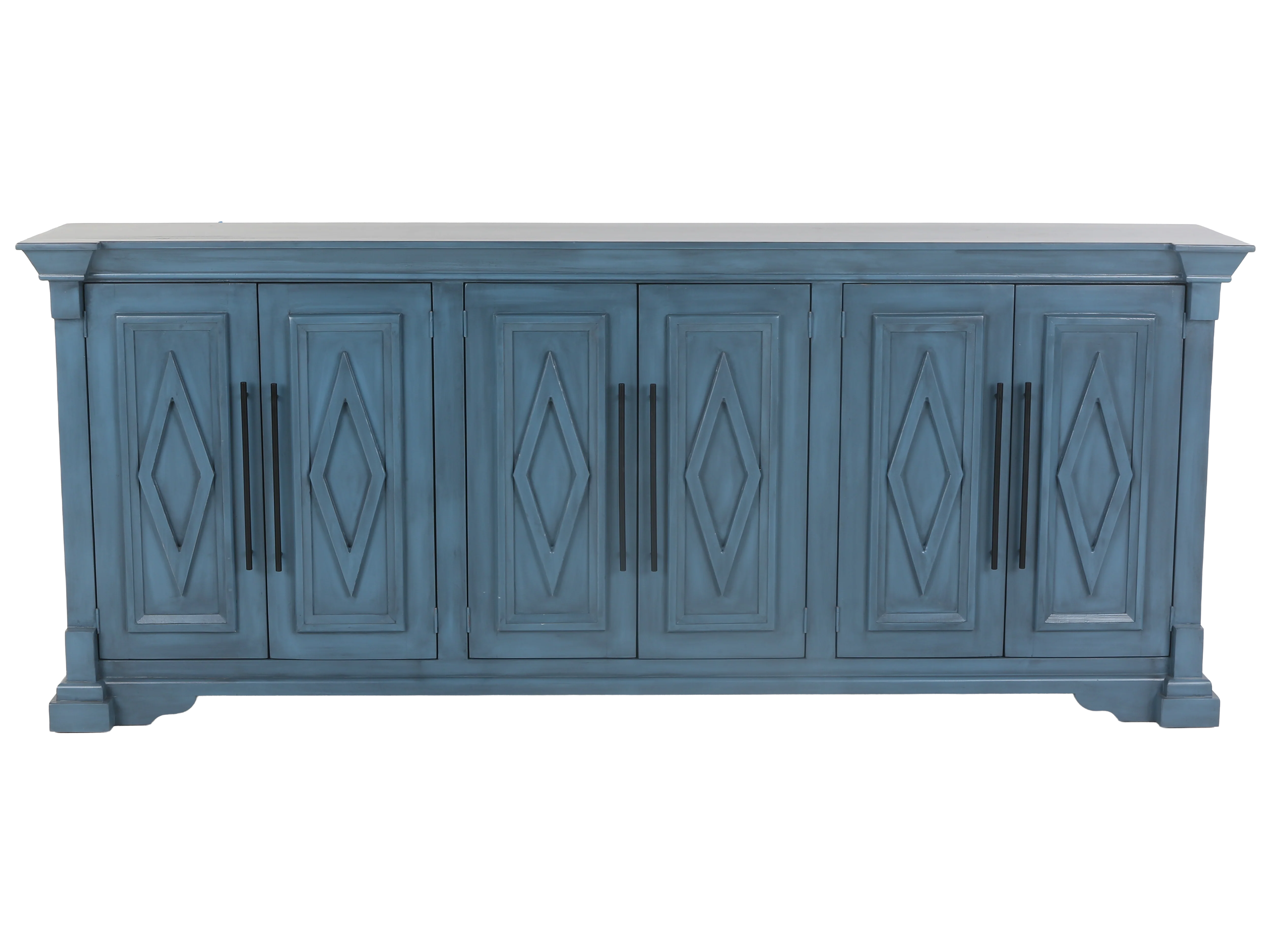 4-Door Sideboard with Diamond Panel Detailing